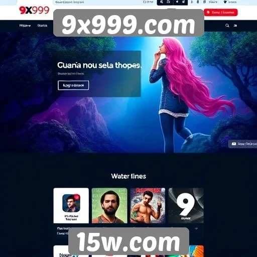 Navegação e design do site 9x999.com